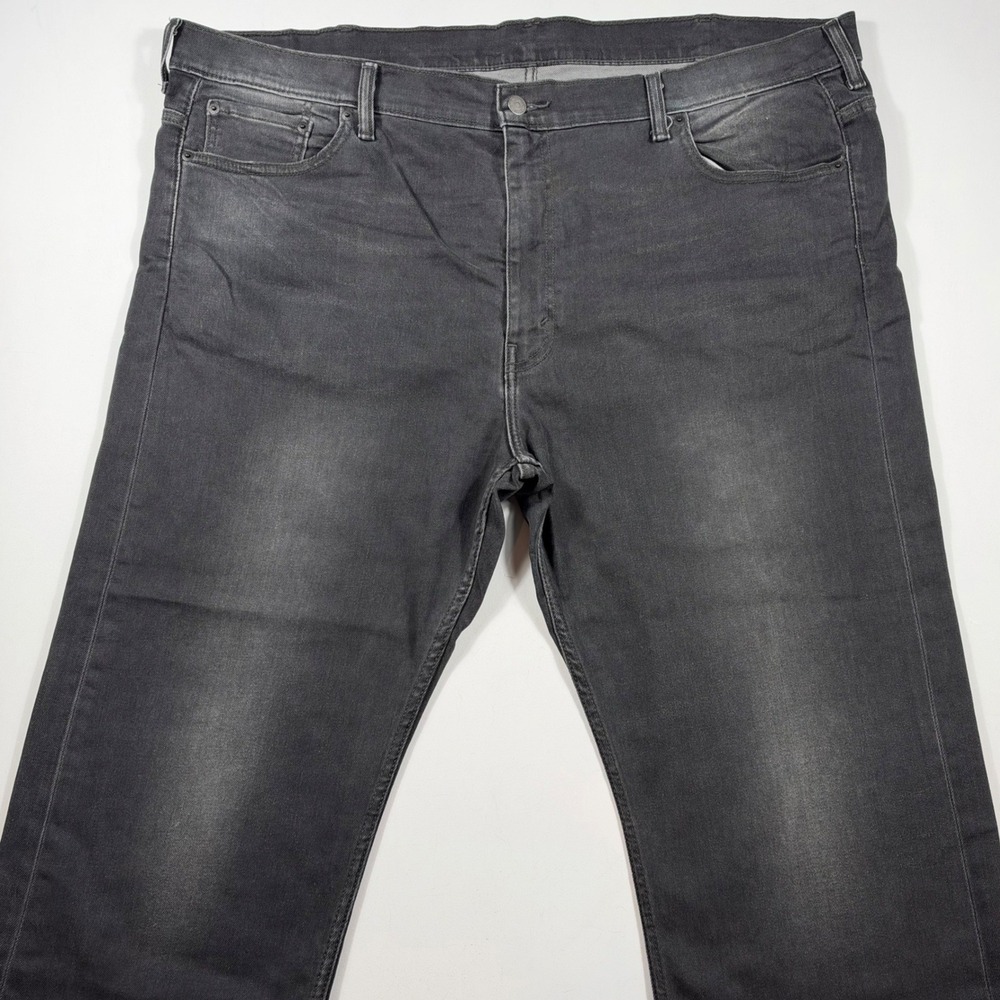 Levi 569 Loose Straight Jeans Mens 44x30 Stretch Denim Faded Black